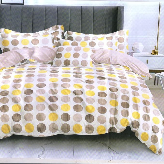 WSOKO COTTON Bedsheet with Pillow Covers, Stylish , Breathable & Durable All-Season Bedsheet for Home Bedroom Décor 108''X108''