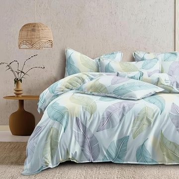 WSOKO COTTON&nbsp; Bedsheet King Size 100% Pure Cotton Bed Sheet with 2 Pillow Covers, 400 TC 108x108 Inches Floral Bedding Set, Soft Breathable Cozy Flat Sheet, Exotic Wings, Multicolor