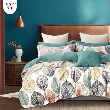 WSOKO 100% Cotton 400 TC Premium Super King Size Bedsheet for Double Bed (108 x 108 Inch) with 2 Pillow Covers Set (17 x 27 Inch) Designer Printed Bedsheet