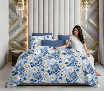 🛏️ WSOKO 500 TC King Size Bedsheet – 100% 🌿 Pure Cotton, 108x108 Inches, 🌸 Floral Print Bedding Set with 2 💤 Pillow Covers | Soft, Breathable & Cozy Flat Sheet – Exotic Wings (Multicolor)