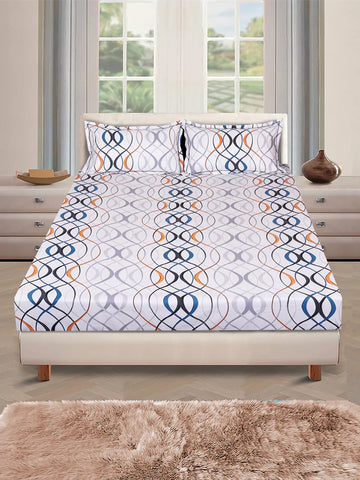WSOKO Microfiber Satin Striped Bedsheet 400TC | Double Bedsheets for Double Size Bed | Solid Color Bed Sheets Flat Sheets Size (90x100) inch + 2 Pillow Cover (28x18) inch
