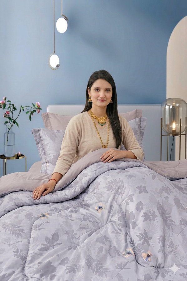 Luxury 400 TC Pure Cotton Bedsheet (108x108) | Wsoko Cotton | Super King Size | 2 Pillow Covers Set