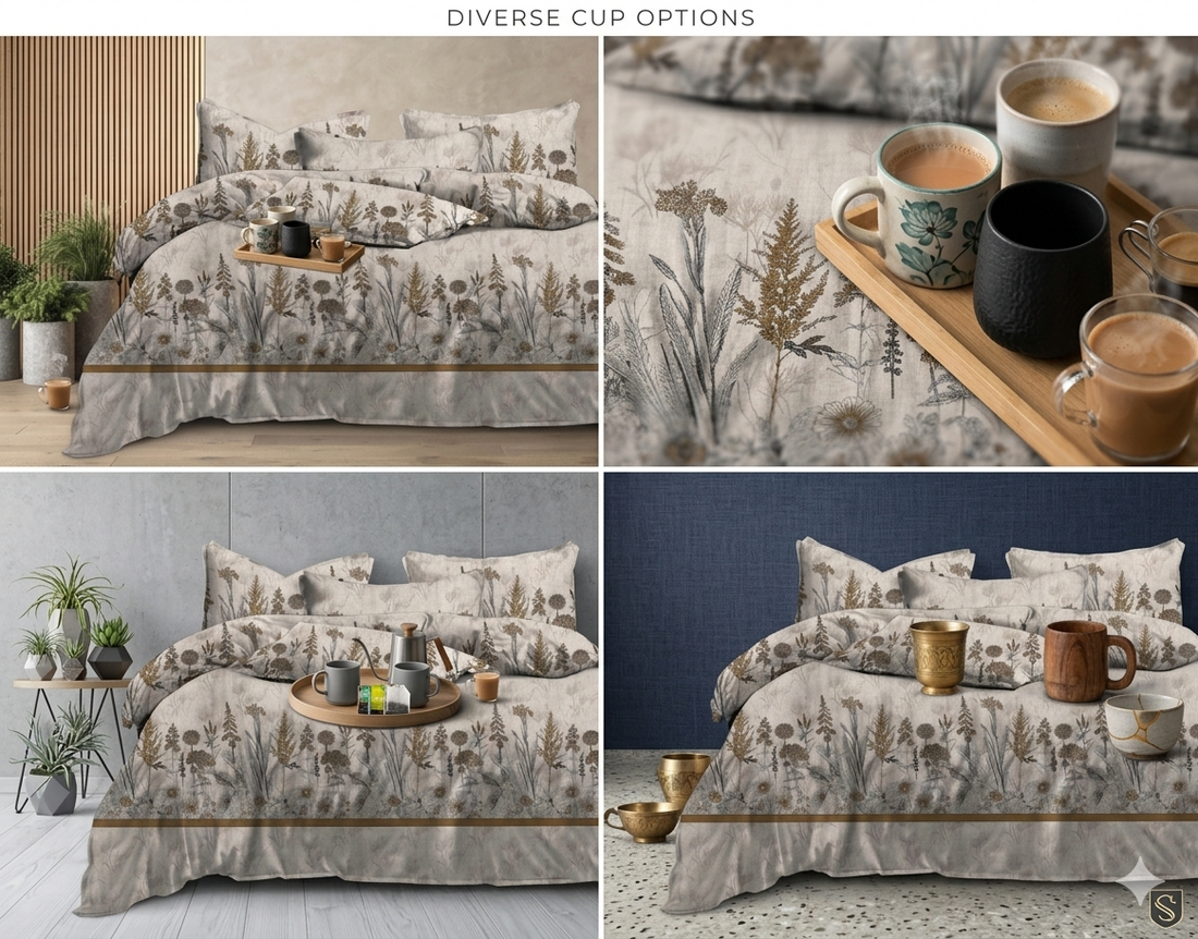 WSOKO Cotton 400 TC Super King Size Bedsheet | Breathable Premium Fabric