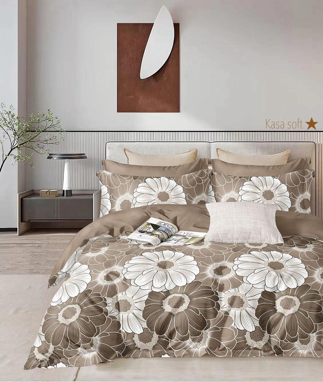 wsoko 300tc Soft Cotton Bedsheet for Double Bed, Size 90x100 inches with 2 Large Size Pillow Covers