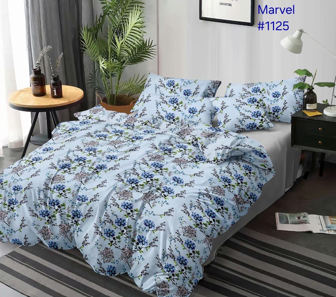 wsoko 300tc Soft Cotton Bedsheet for Double Bed, Size 90x100 inches with 2 Large Size Pillow Covers