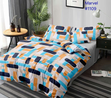 wsoko 300tc Soft Cotton Bedsheet for Double Bed, Size 90x100 inches with 2 Large Size Pillow Covers