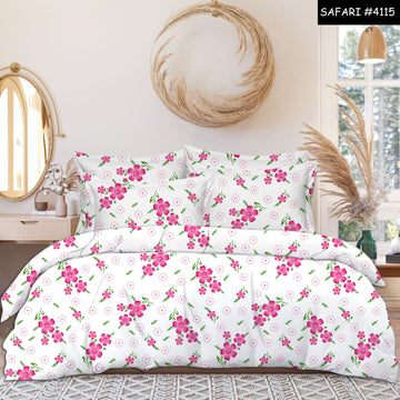 WSOKO Soft Cotton Queen Bedsheet for Double Bed, Queen Size 90 Inches X 100 Inches, 230 X 250 cm with 2 Large Size Pillow Covers Without Joint - Beige
