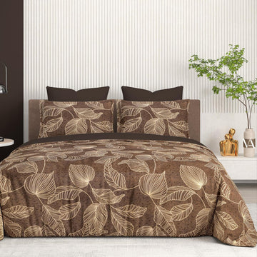 WSOKO Cotton Super King Size Bedsheet for Double Bed, King Size 108 Inches X 108 Inches, 9 Feet, 275 X 275 cm with 2 Large Size Pillow Covers Without Joint