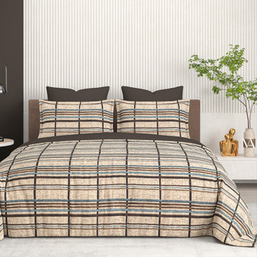 WSOKO  Cotton Super King Size Bedsheet for Double Bed, King Size 108 Inches X 108 Inches, 9 Feet, 275 X 275 cm with 2 Large Size Pillow Covers Without Joint