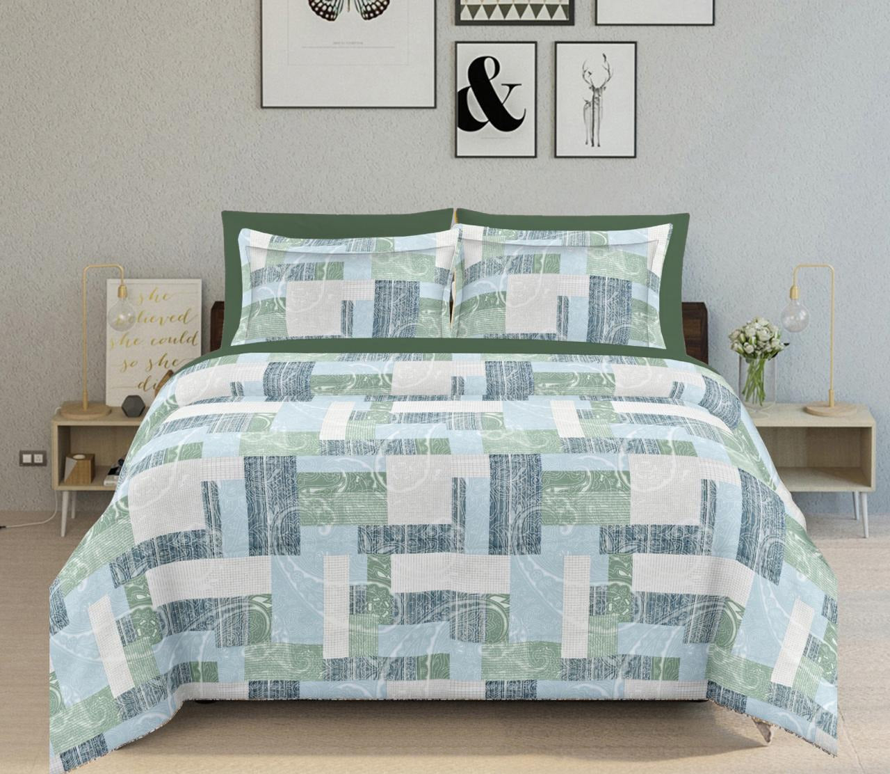 🛏️ WSOKO 500 TC King Size Bedsheet – 100% 🌿 Pure Cotton, 108x108 Inches, 🌸 Floral Print Bedding Set with 2 💤 Pillow Covers | Soft, Breathable & Cozy Flat Sheet – Exotic Wings (Multicolor)