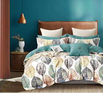 WSOKO 100% Cotton Flat Bed Sheet for King Size Bed | Super Soft, Breathable, WSOKOCertified 400 TC | Premium Hotel Class Floral Bedsheet with 2 Pillow Cover (108x108 Inche