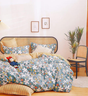 WSOKO,400TC Cotton Super King Size Bedsheet for Double Bed, King Size 108 Inches X 108 Inches, 9 Feet, 275 X 275 cm with 2 Large Size Pillow Covers&nbsp;