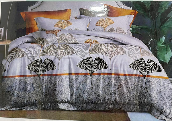 WSOKO COTTON 300TC Printed Super King Size Double Bedsheet with Two Pillow Covers, 108 * 108 Inches&nbsp;