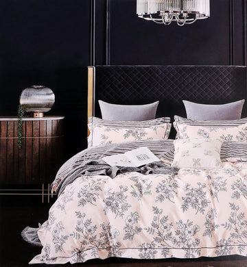 WSOKO COTTON Queen Size Luxury Bedding | 300 TC | 90x100 Inch | Soft Cotton