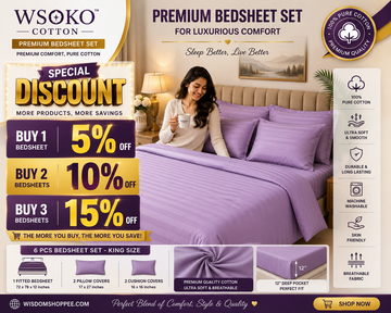 WSOKO Cotton Bedsheets – Buy More & Save More