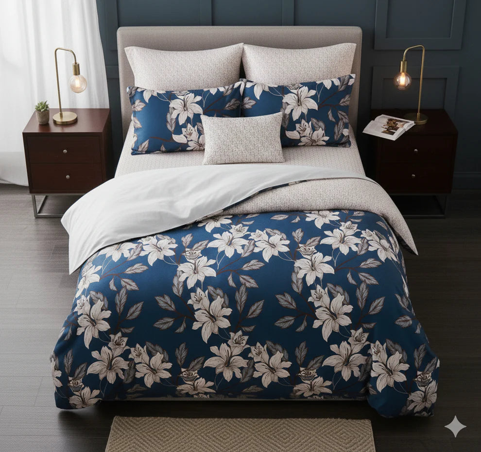 WSOKO COTTON Venice Fitted Premium King Size Bedsheet (108" x 108") 400 TC